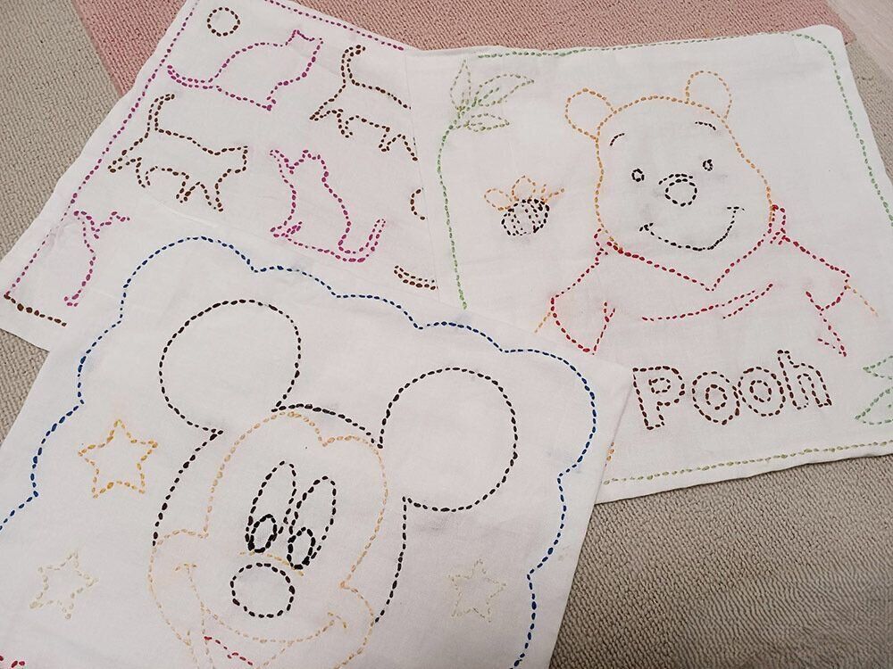 ひーちゃんが制作した刺し子の作品