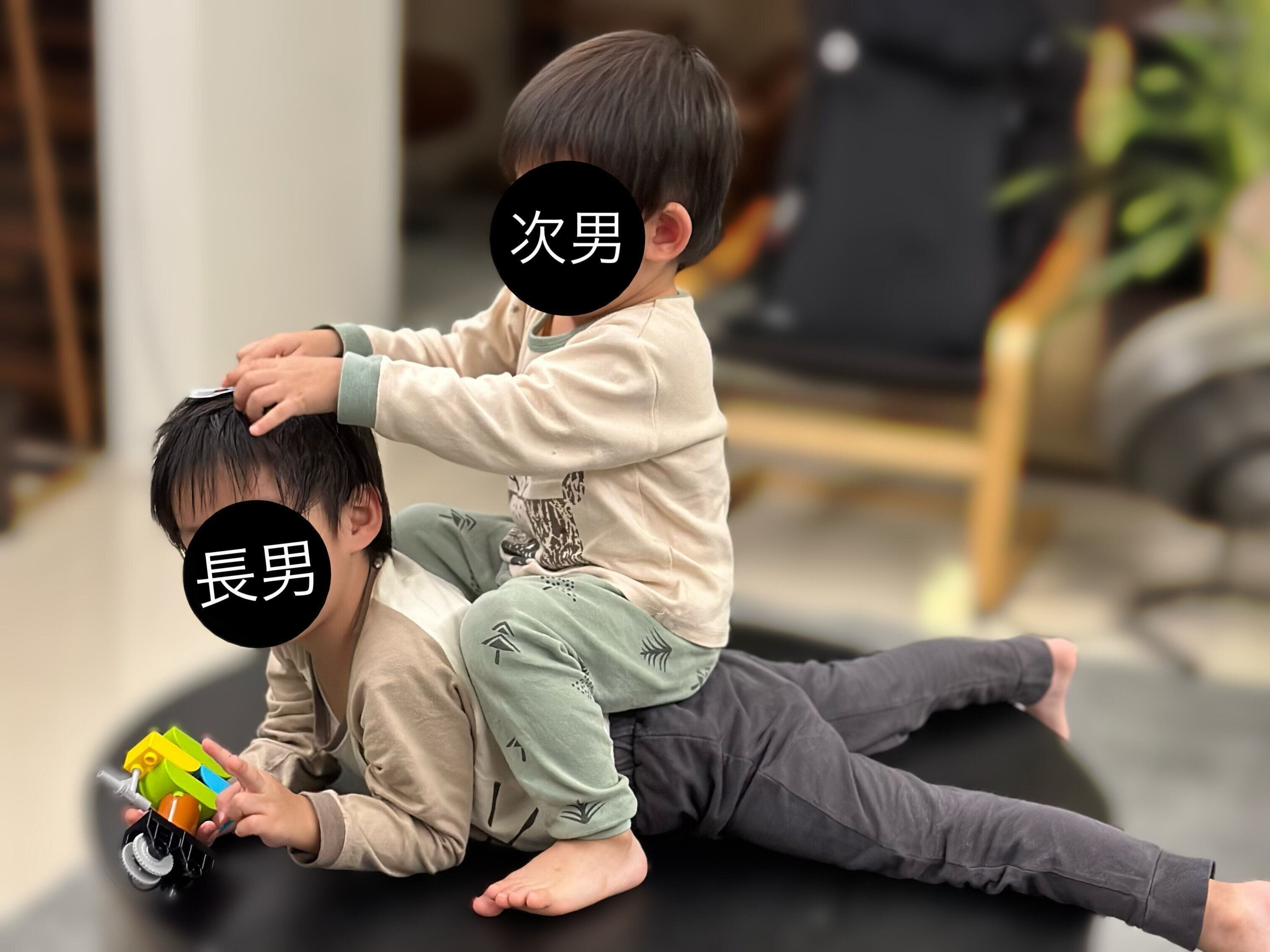 元気いっぱいの息子さんたち。