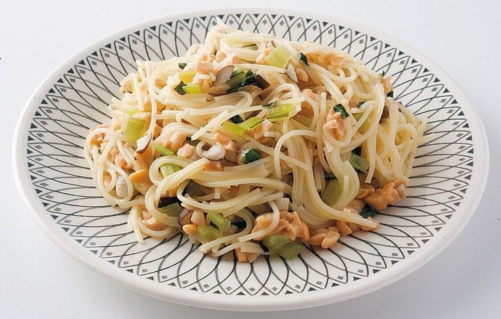 納豆としめじの和風パスタ (離乳完了期 1才~1才6カ月ごろ)