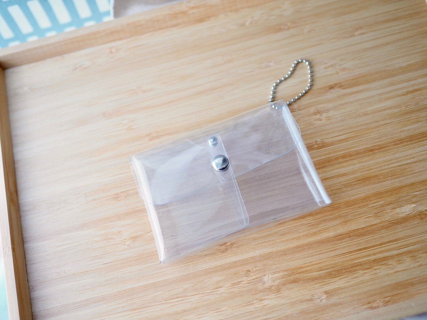 ダイソー「クリアダブルポケットミニポーチ」商品写真