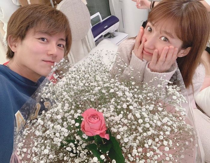 ▽ホワイトデーに毎年恒例の花束を