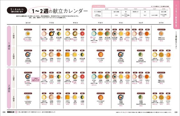 献立カレンダーをマネするだけ!管理栄養士監修の栄養バランスのとれた離乳食が完成