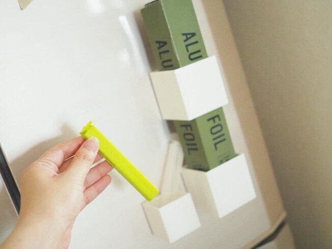 キューブポケットにアルミホイルやラップも収納できる