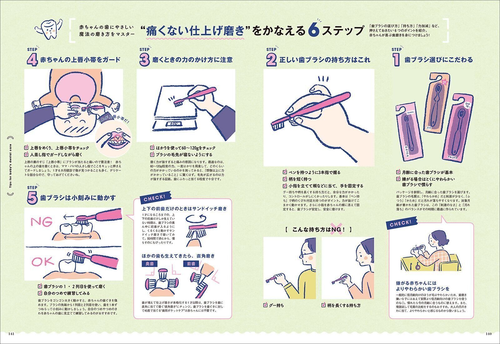 【特集】歯磨きが大好きな子になる！赤ちゃんの歯のケア『魔法の6ステップ』