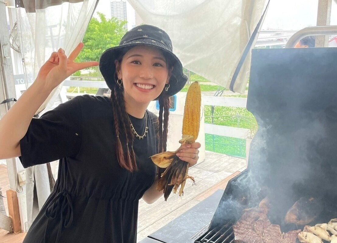 プライベートでバーベキューをしている西野さん。