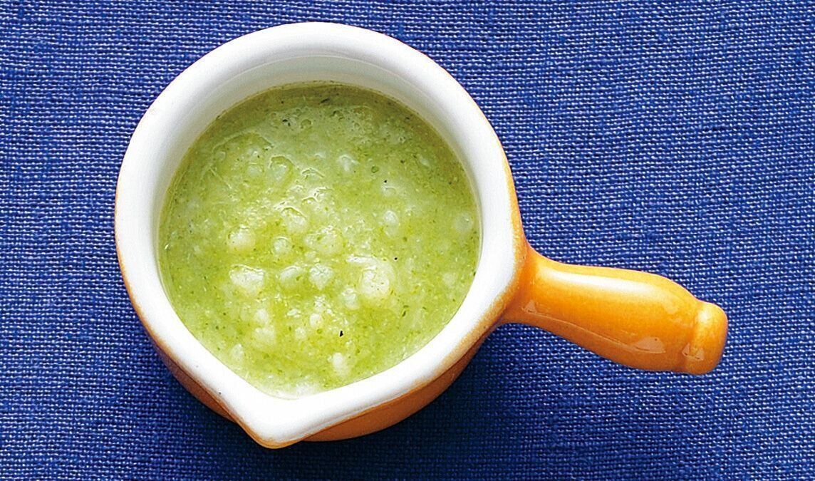 ブロッコリーピューレのおかゆ （離乳初期 5～6カ月ごろ）