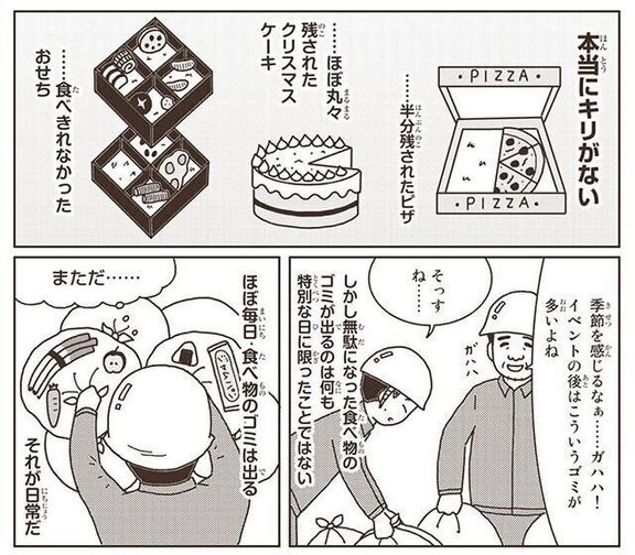 ゴミ清掃員の日常 ミライ編 食べ物のゴミを回収して思うこと①②