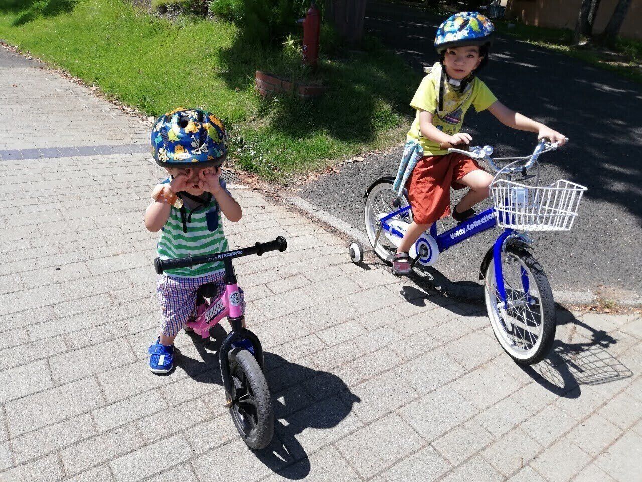 年長のころのMくん,自転車