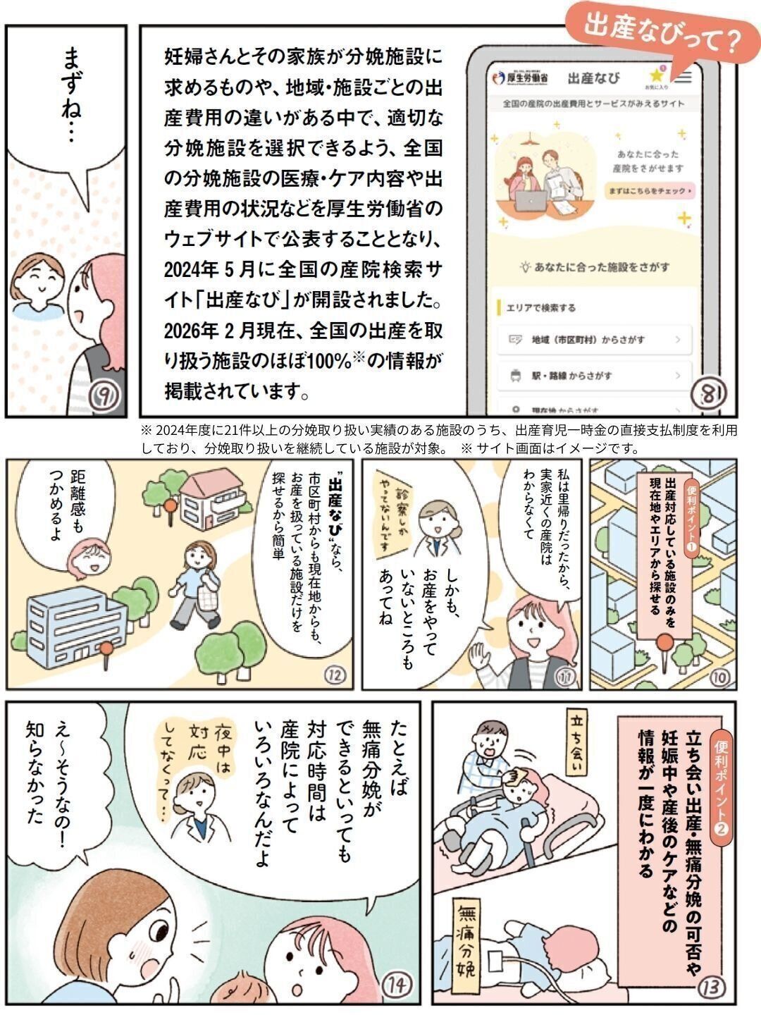 厚生労働省が管理！「出産なび」の便利なポイントを紹介！