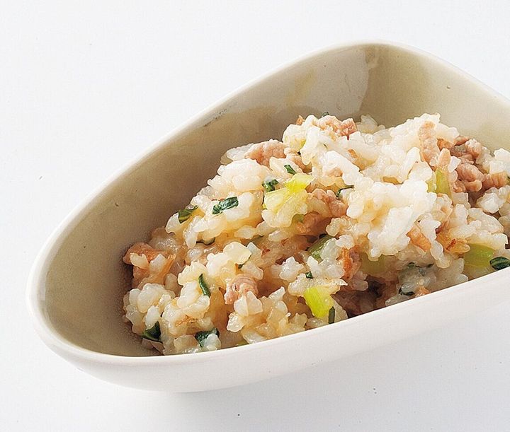 豚肉とチンゲンサイのチャーハン (離乳完了期 1才~1才6カ月ごろ)