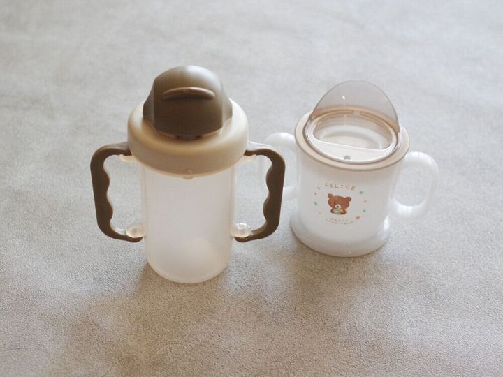 【ダイソー】330円でも安い!取っ手がたためてコンパクトな「ベビーストローマグ」