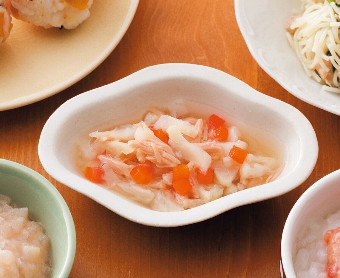 ツナとカリフラワーのスープ煮 （離乳後期 9～11カ月ごろ）