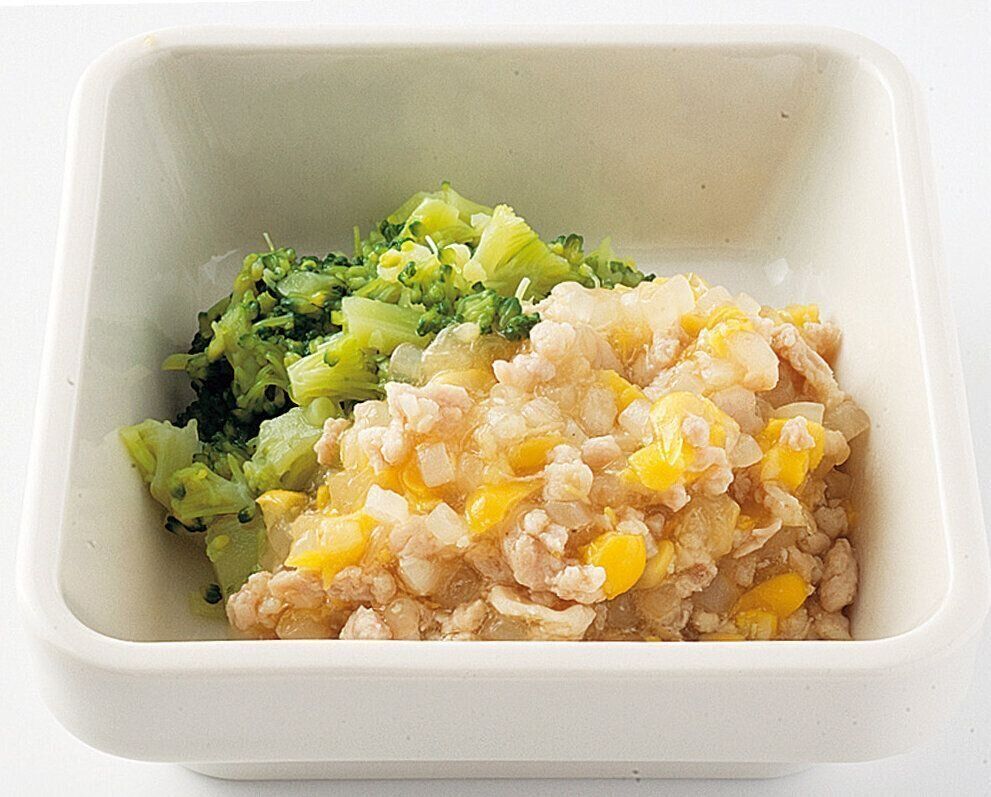 ブロッコリーのそぼろあんかけ （離乳後期 9～11カ月ごろ）