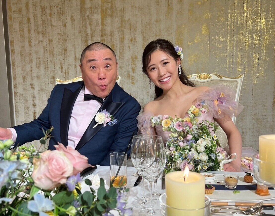 2023年12月に挙げた結婚式にて。