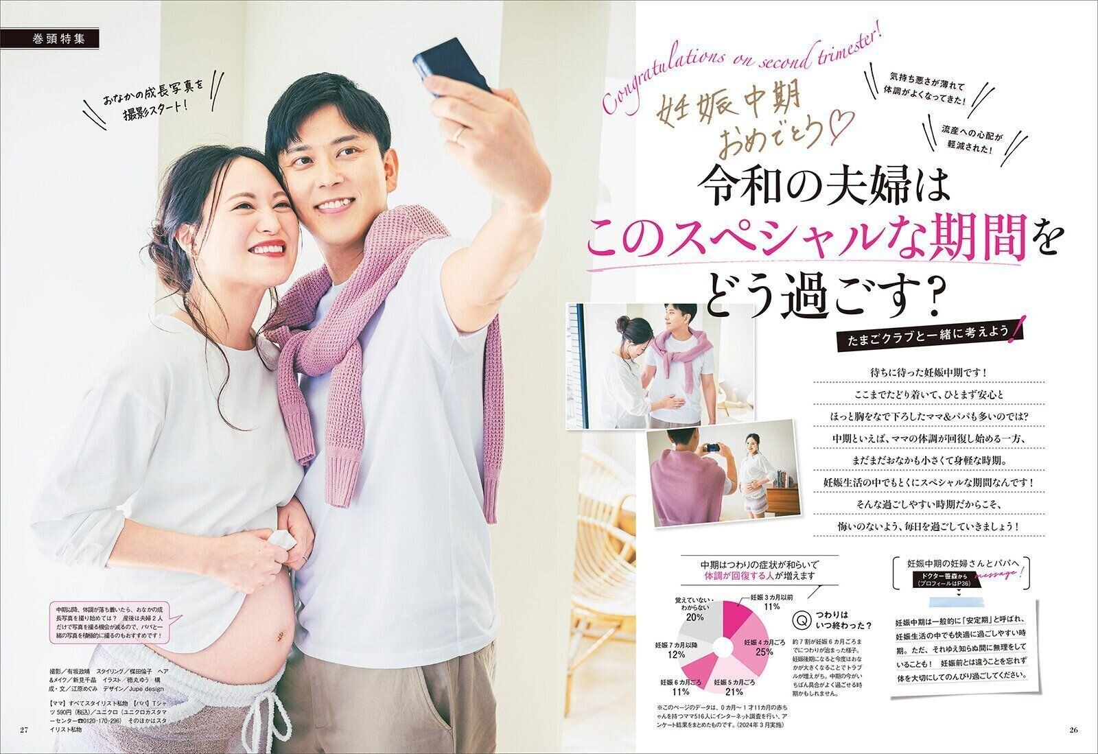 【巻頭特集】妊娠中期おめでとう♡ 令和の夫婦はこのスペシャルな期間をどう過ごす？