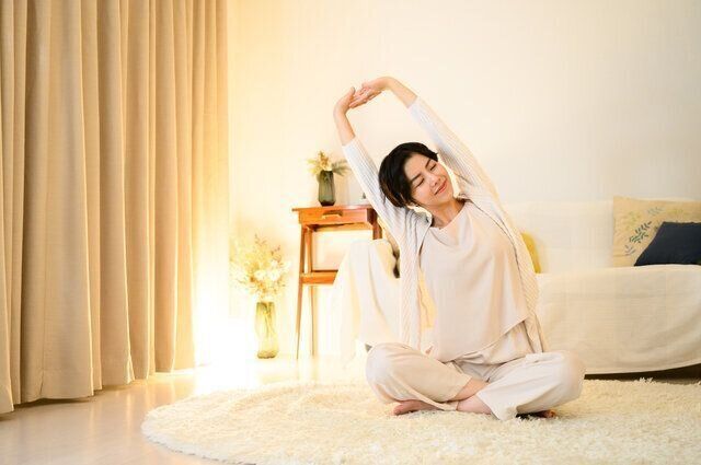 寝る前のストレッチ