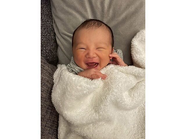 生後4日目、発熱前のそうきくん