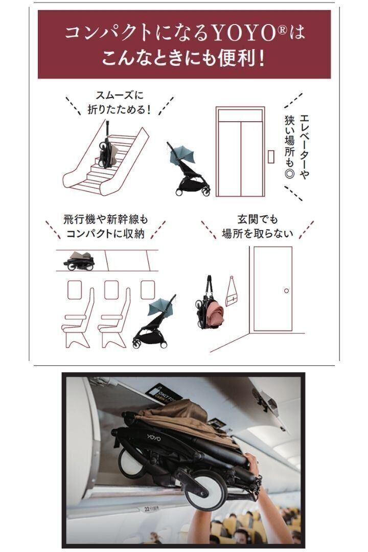 コンパクトになるベビーカーYOYOはこんなときにも便利