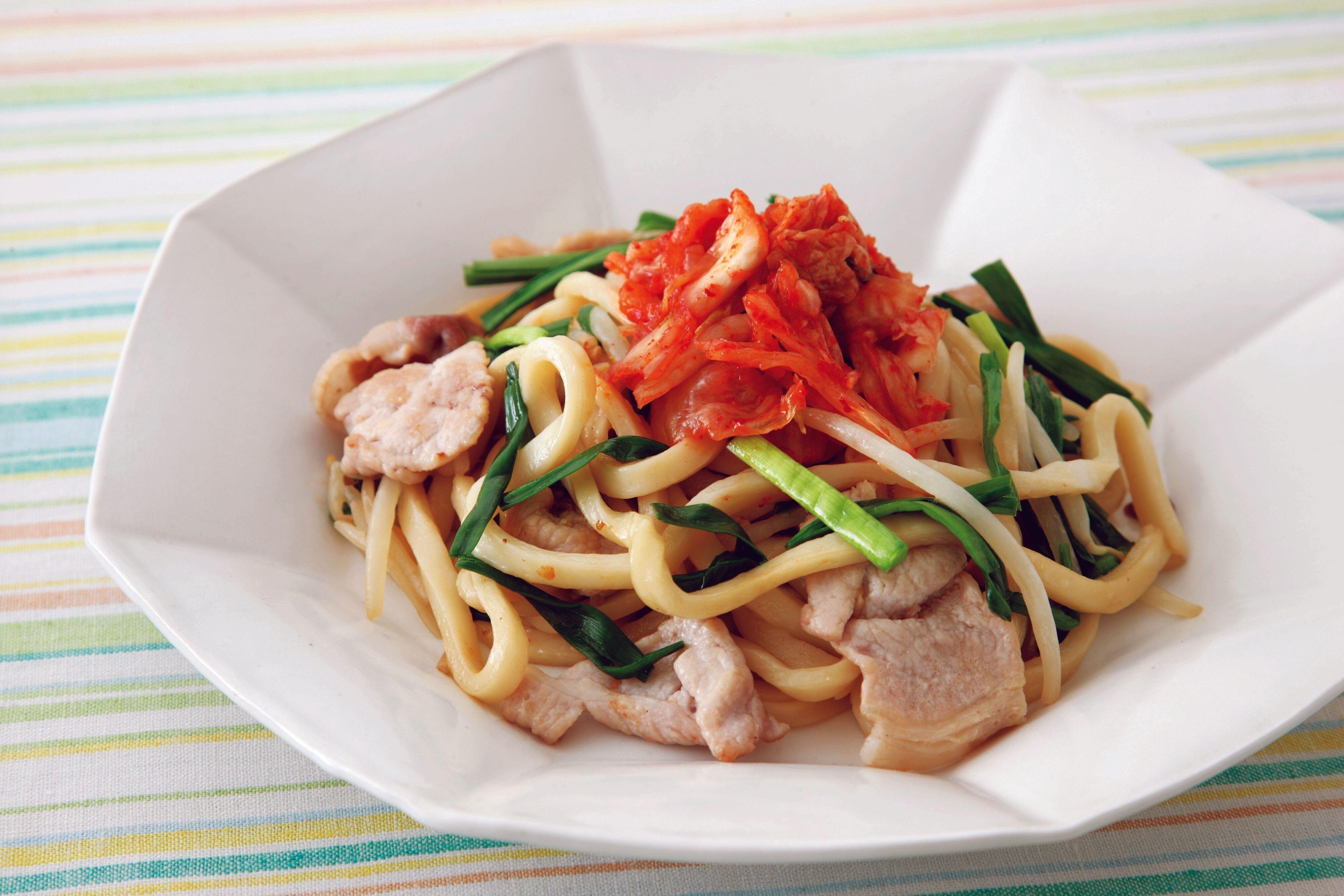 キムチ焼きうどん 妊婦ごはん 大人2人分 たまひよ