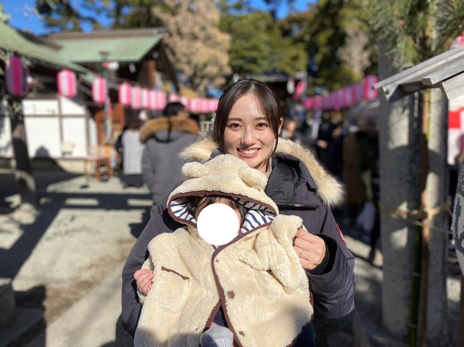 奥山かずささんと息子さんの写真