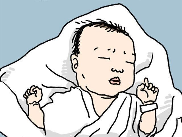 ツボウチさんたまひよ連載　初めてのオムツ替え＆授乳