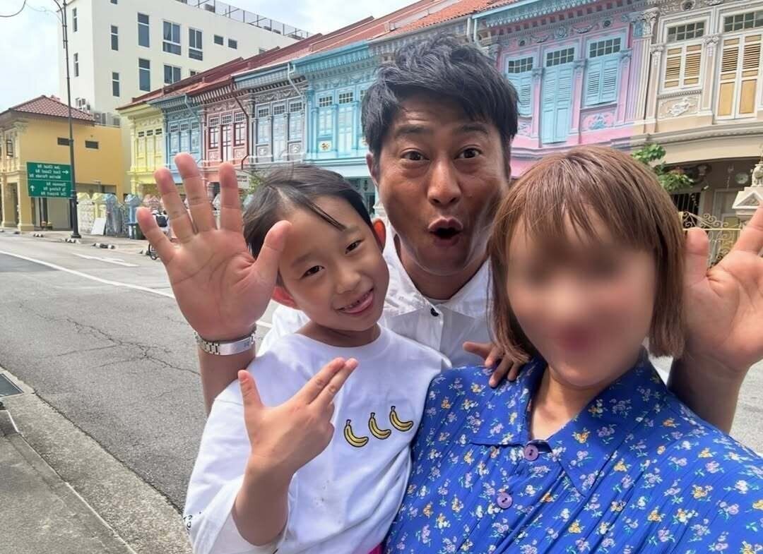 シンガポールに行ったときの家族写真。