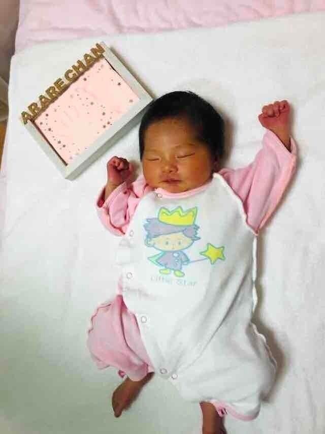 生まれた直後の愛鈴ちゃん