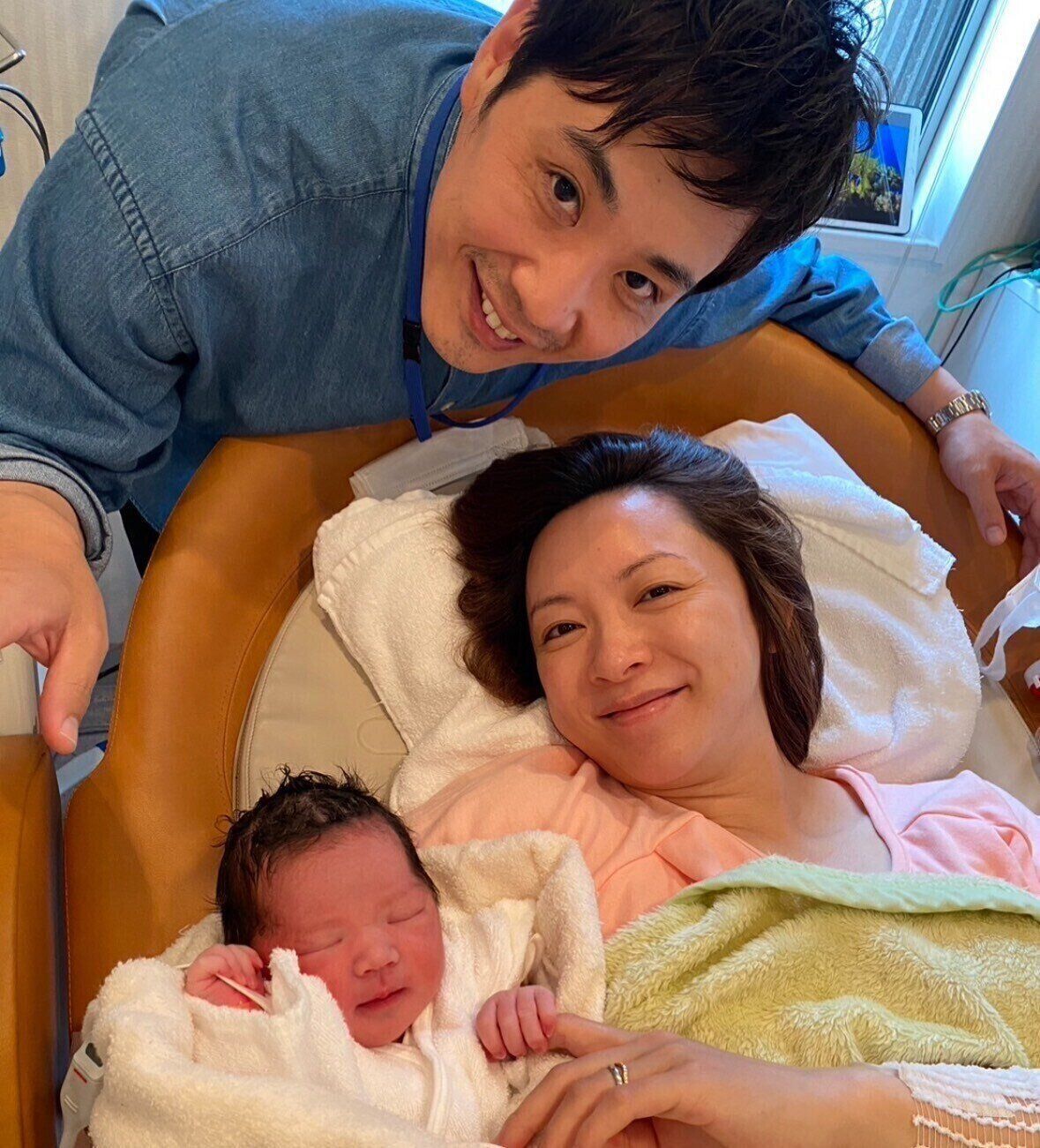 出産直後の山口さん