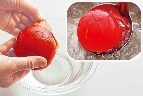 ●トマトの皮をむく（湯むき）