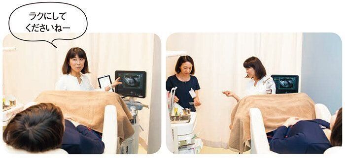 モニターを見ながら、医師がわかりやすく説明