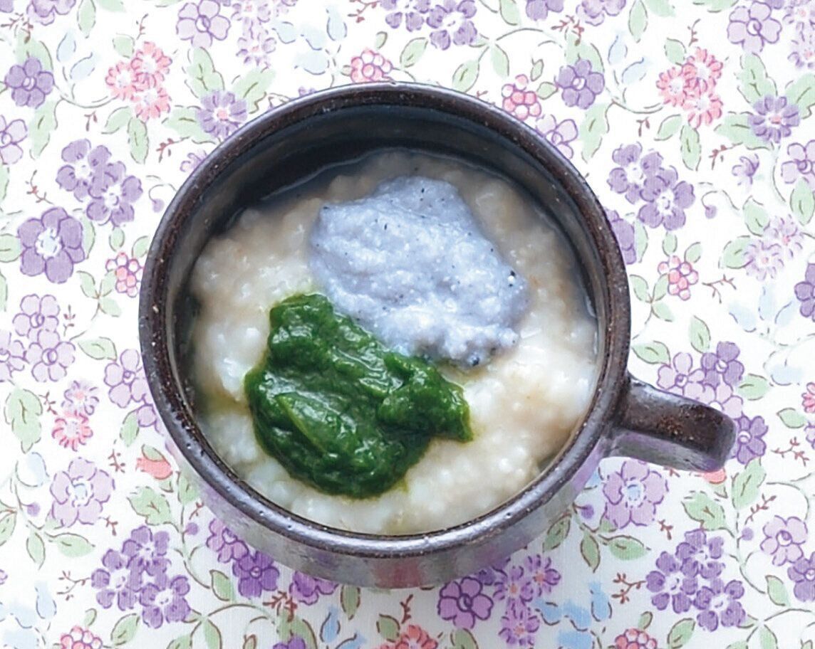 小松菜としらすのオートミール （離乳初期 5～6カ月ごろ）