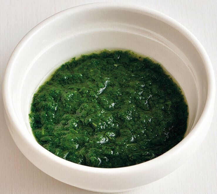 ほうれん草のペースト （離乳初期 5～6カ月ごろ）