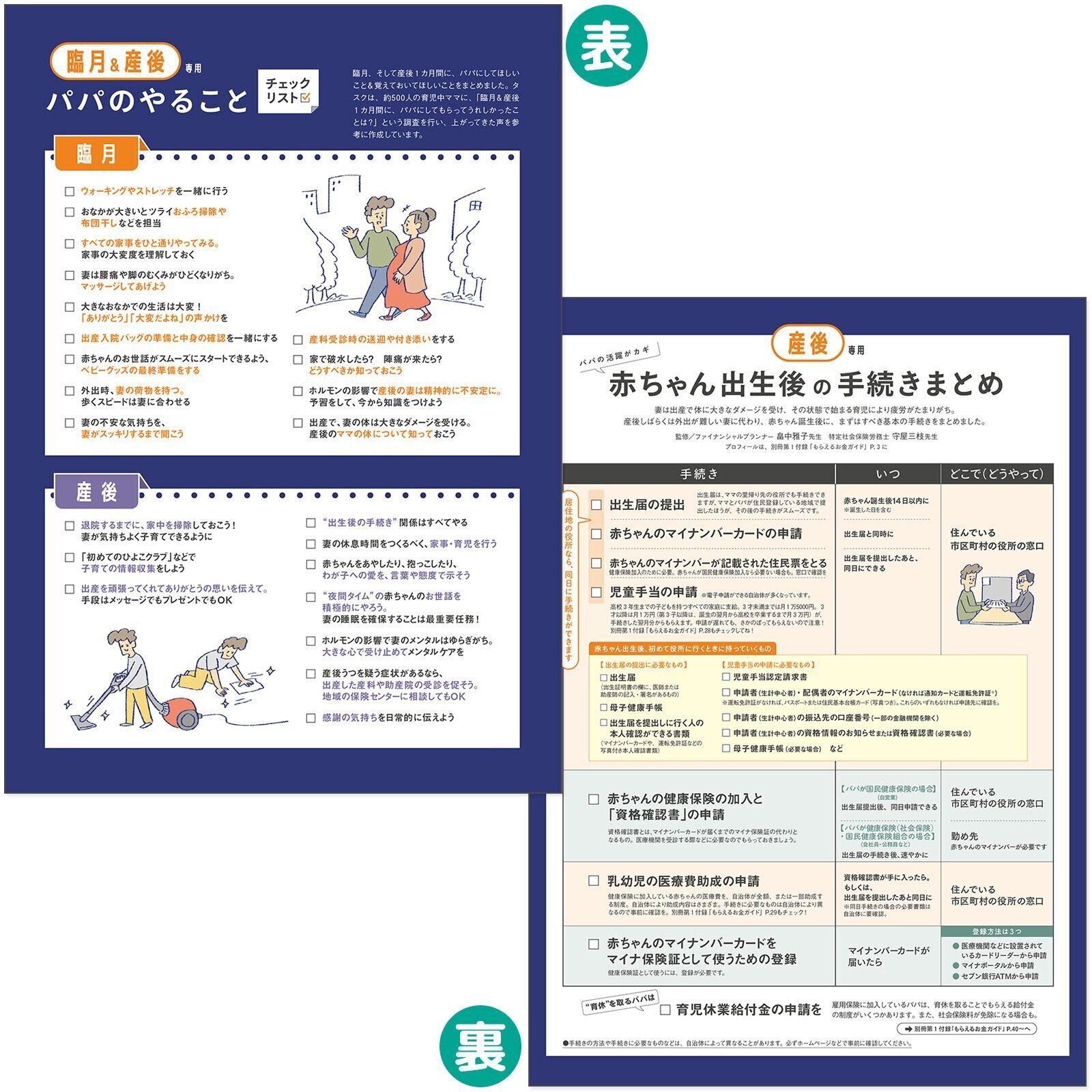 【とじ込みシート①】産前・産後の2カ月間 パパがやるべきことまとめシート