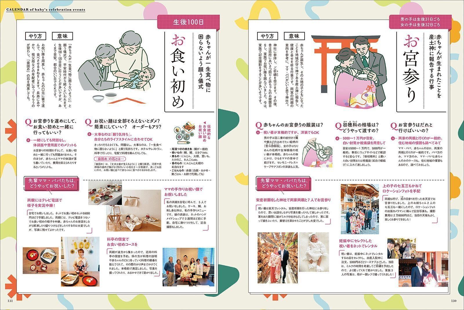 【特集】1才までの赤ちゃんのお祝い行事カレンダー