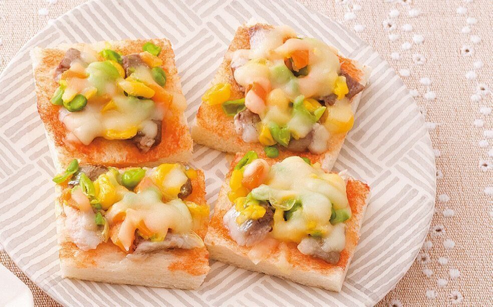 いわしのピザトースト （離乳完了期 1才～1才6カ月ごろ）