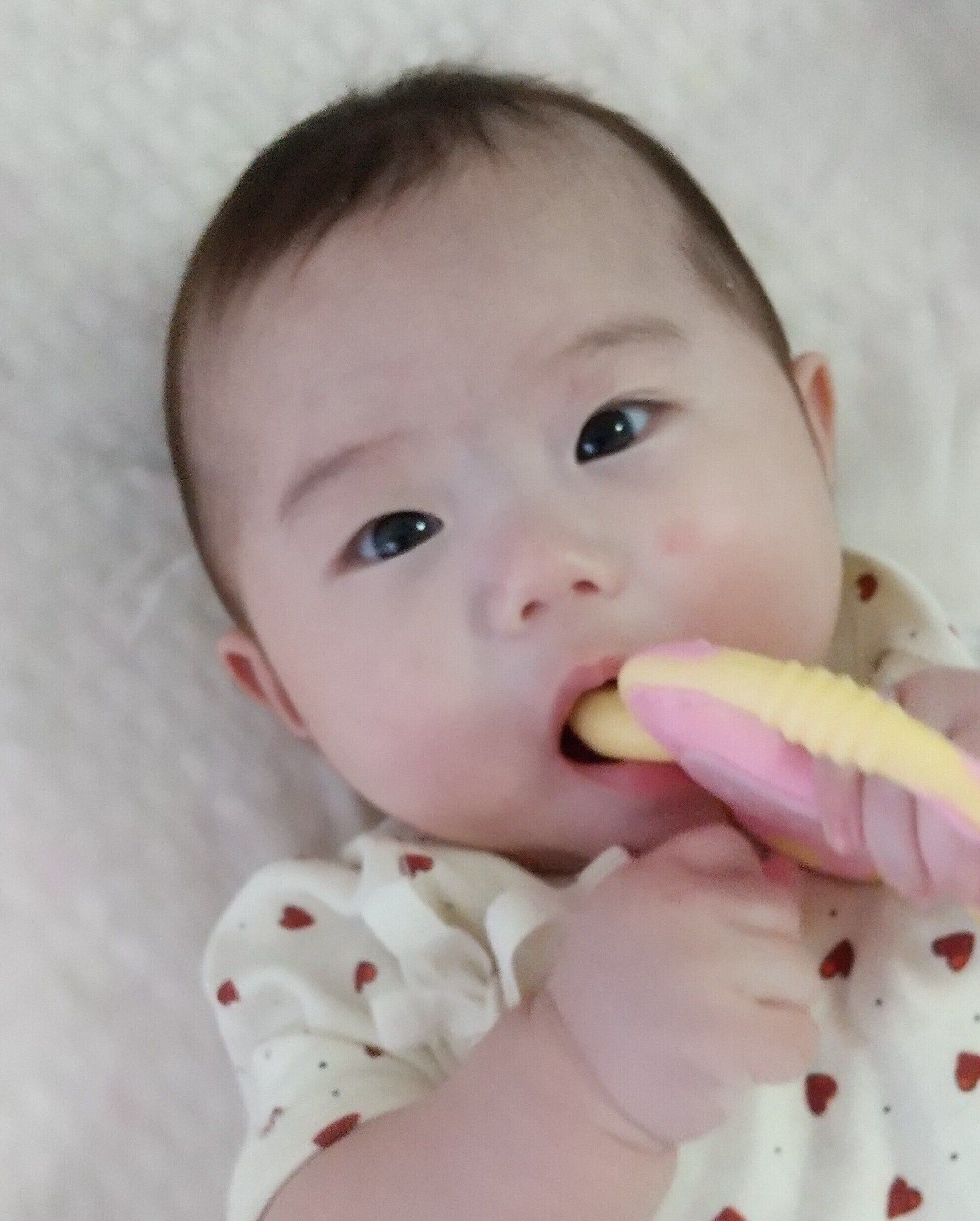 たまひよ成長日記 ４カ月と14日ごろ 水野華蓮ちゃんの成長の様子 発育 発達編 たまひよ