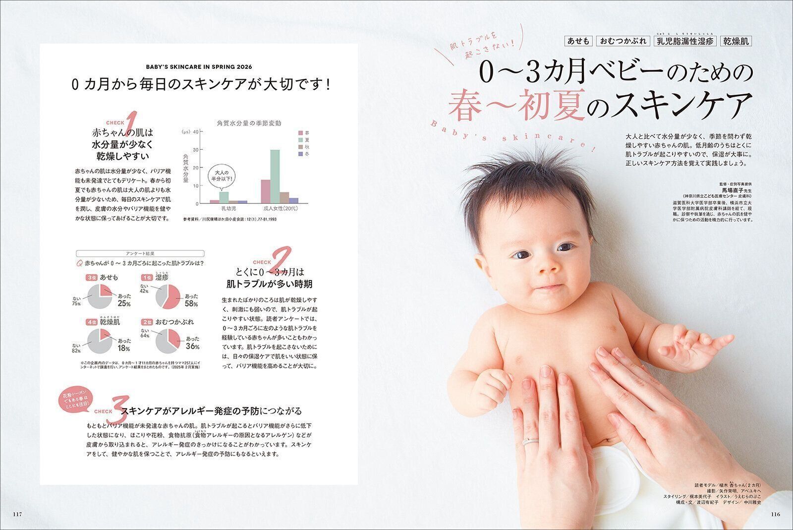 【特集】0～3カ月ベビーのための春～初夏のスキンケア