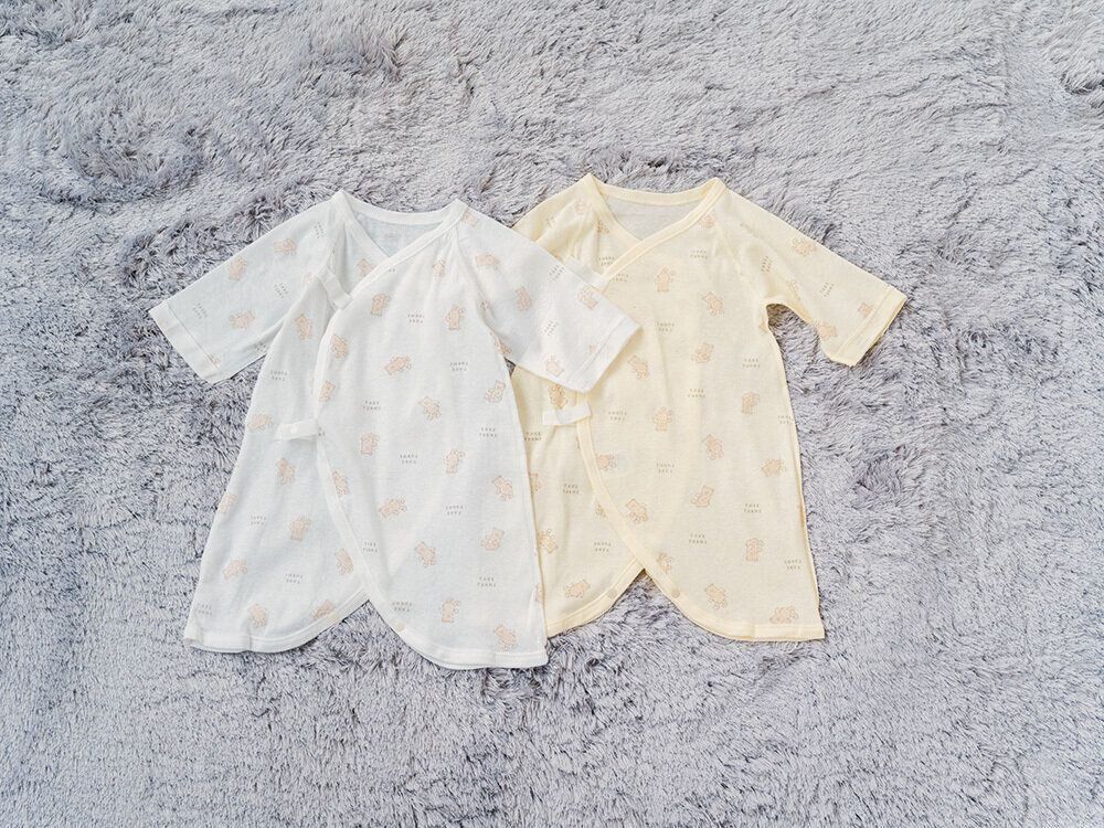 アカチャンホンポ　コンビ肌着 2枚組 スナップタイプ ぬいぐるみ 長袖