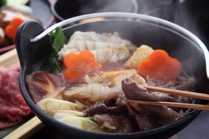牛鍋すき焼き、和食