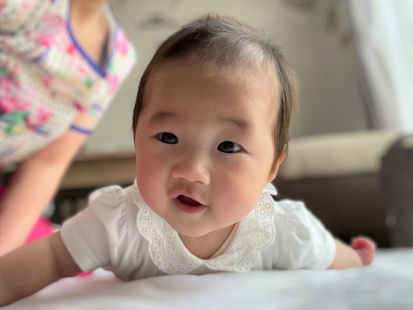 たまひよ成長日記 4カ月と15日ごろ 小杉愛茉ちゃんの成長の様子 発育 発達編 たまひよ たまひよ成長日記 4カ月と15日ごろ 小杉愛茉ちゃんの成長の様子 発育 発達編 たまひよ