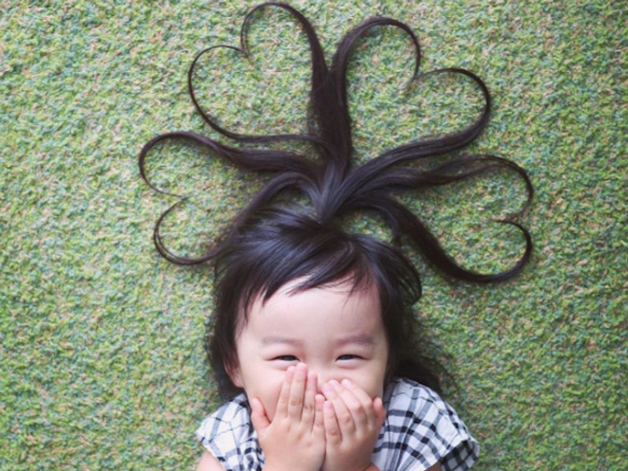 子どもの髪の毛でつくる 髪の毛アート がかわいい たまひよ