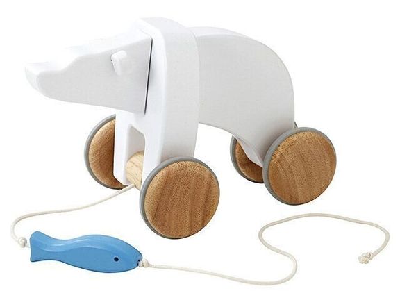無印良品 木のおもちゃ あるくシロクマ