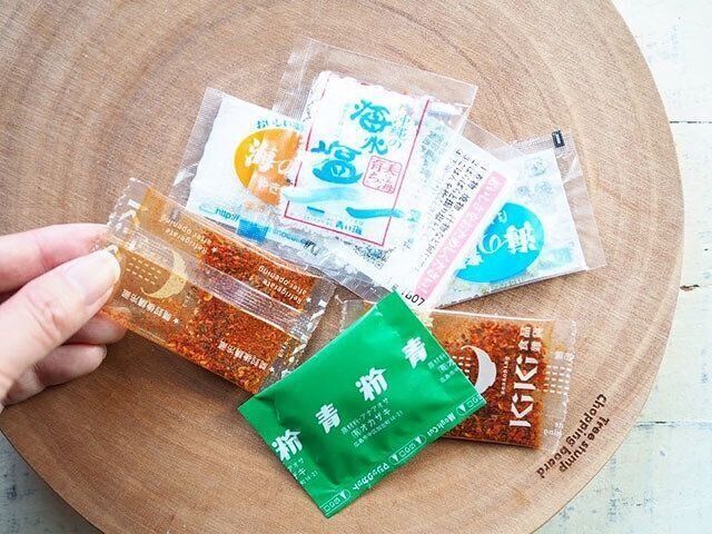 セリア「フリーザーバッグ　パッケージラベル」に使い捨て調味料や薬味を収納