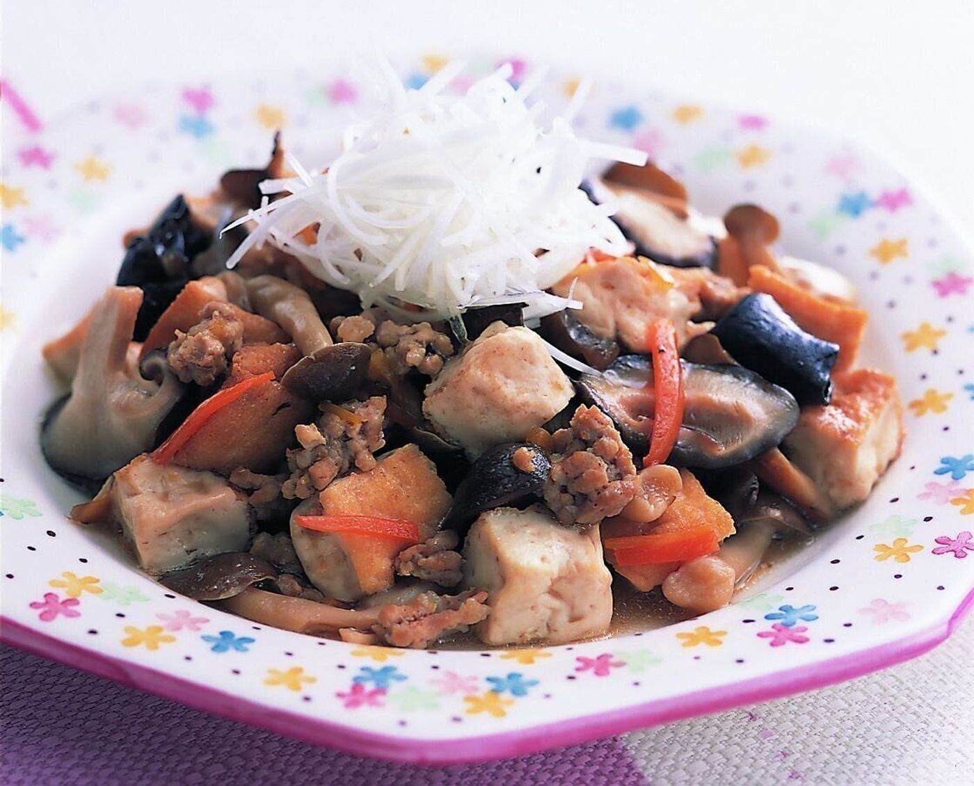 厚揚げのきのこソース 妊婦ごはん 大人2人分 たまひよ 厚揚げのきのこソース 妊婦ごはん 大人2人分 たまひよ