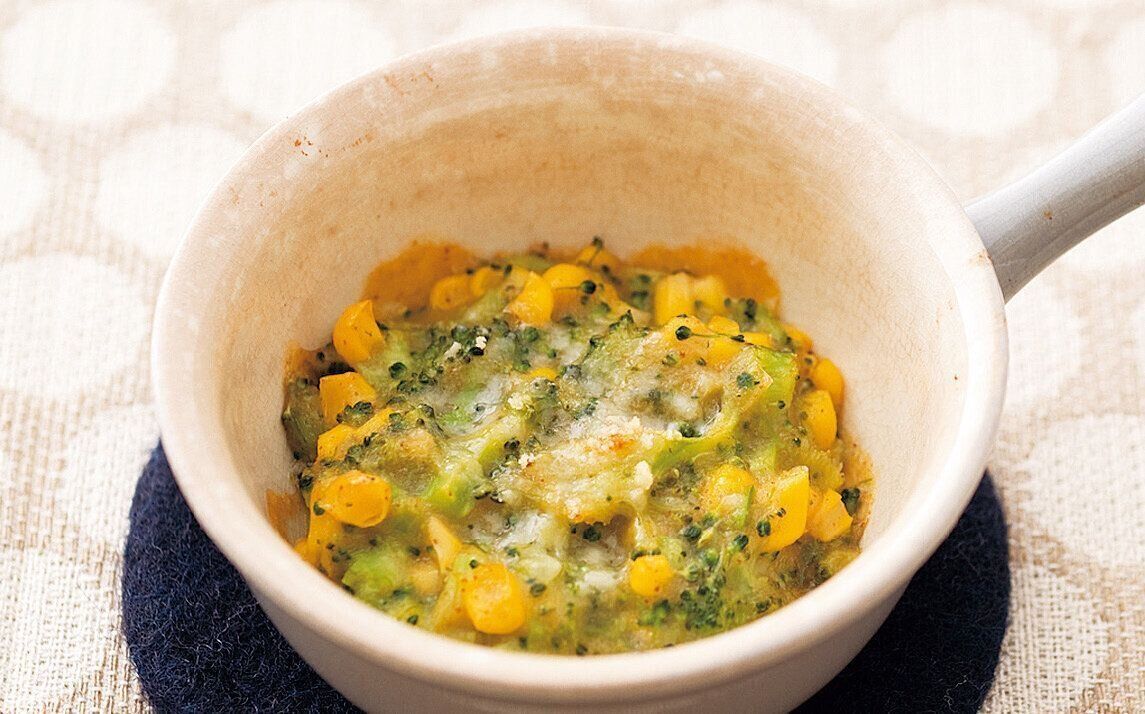 コーンとブロッコリーのレバーグラタン （離乳後期 9～11カ月ごろ）