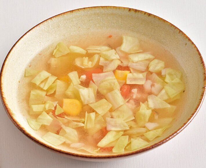 キャベツとしめじとコーンのトマトスープ （離乳完了期 1才～1才6カ月ごろ）