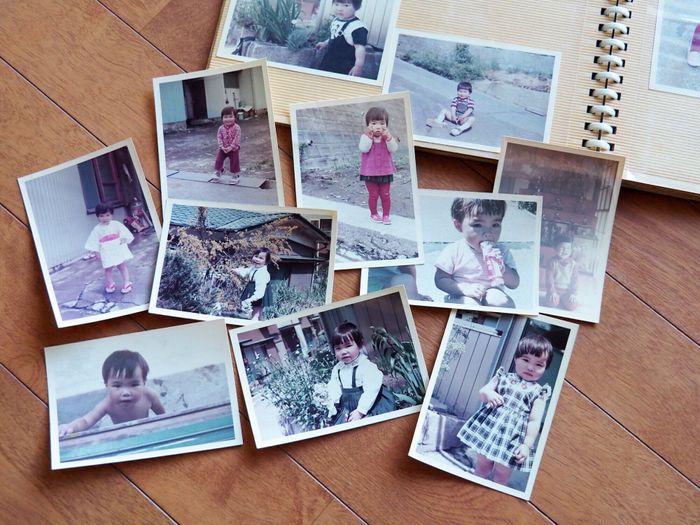 古い写真、70年代の子供