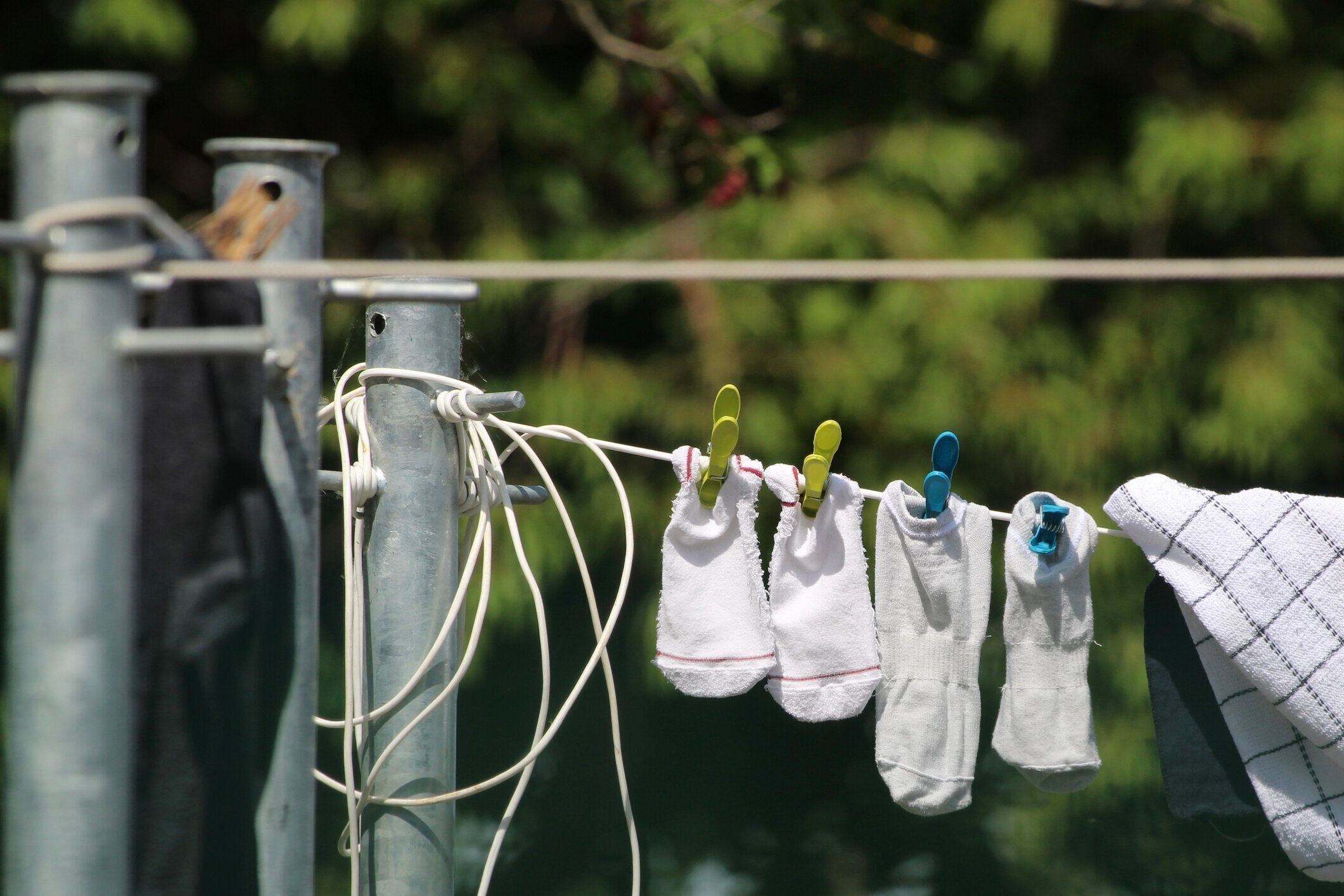 ドライソックスオン物干し