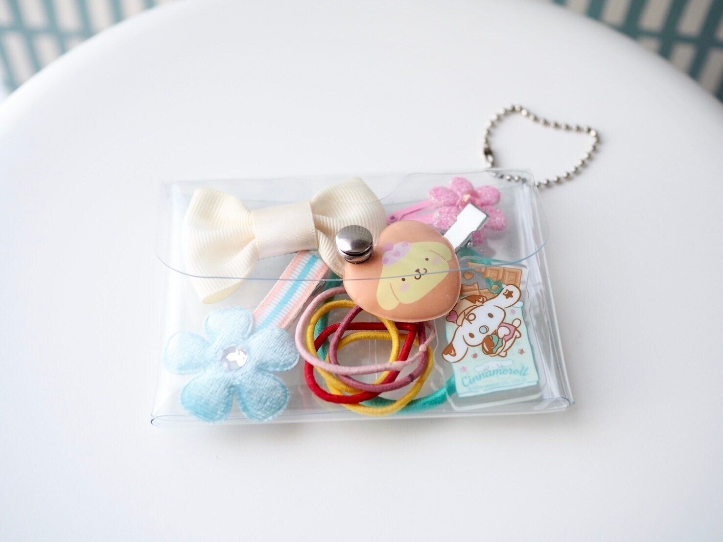 ダイソー「クリアダブルポケットミニポーチ」使用例