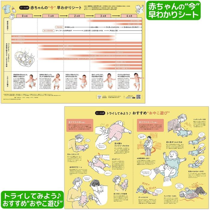 【とじ込み付録】 0~4カ月 赤ちゃんの“今”早わかりシート&トライしてみよう♪おすすめ“おやこ遊び”